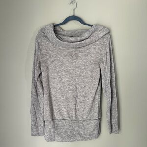 Cozy Gray Cowl Neck Sweater | Women’s Small | Classic Chic Layering Top